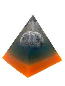 Black Tourmaline & Indigo Gabbro Pyramid