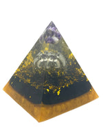 Load image into Gallery viewer, Pyrite &amp; Amethyst Pyramid
