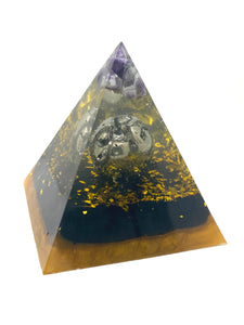 Pyrite & Amethyst Pyramid