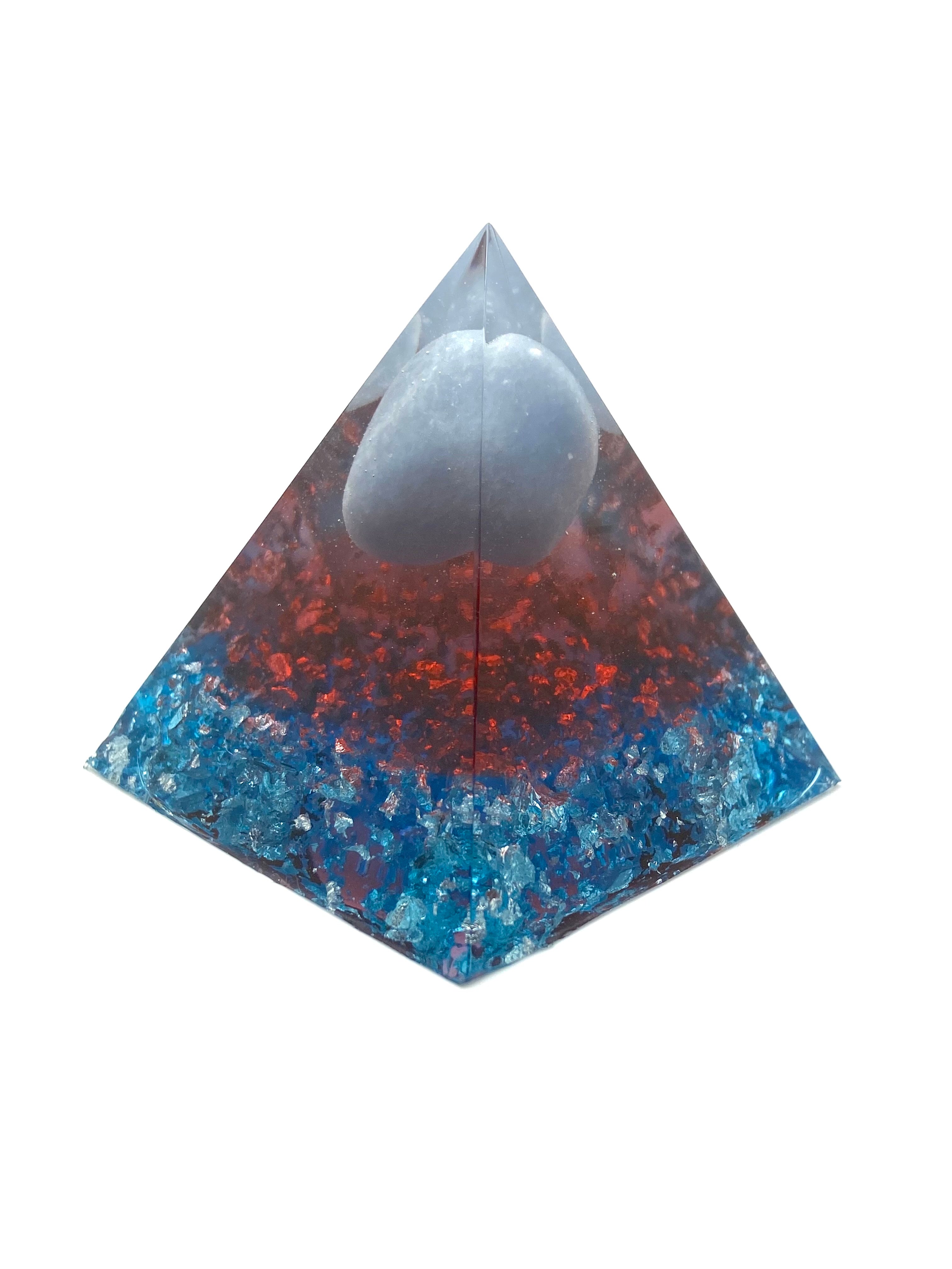 Angelite & Silver Pyramid